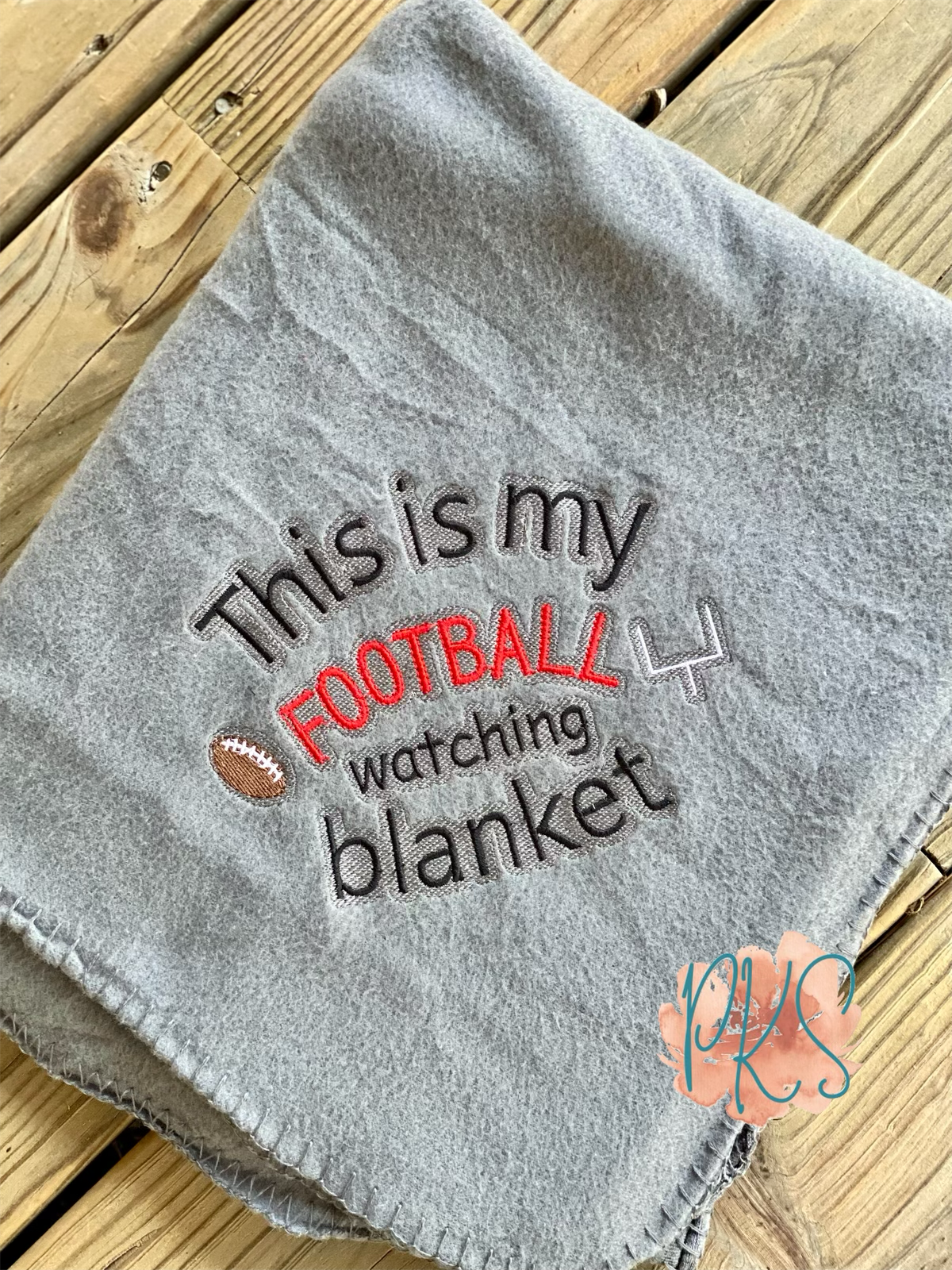 This Is My Football Watching Blanket Embroidered Throw