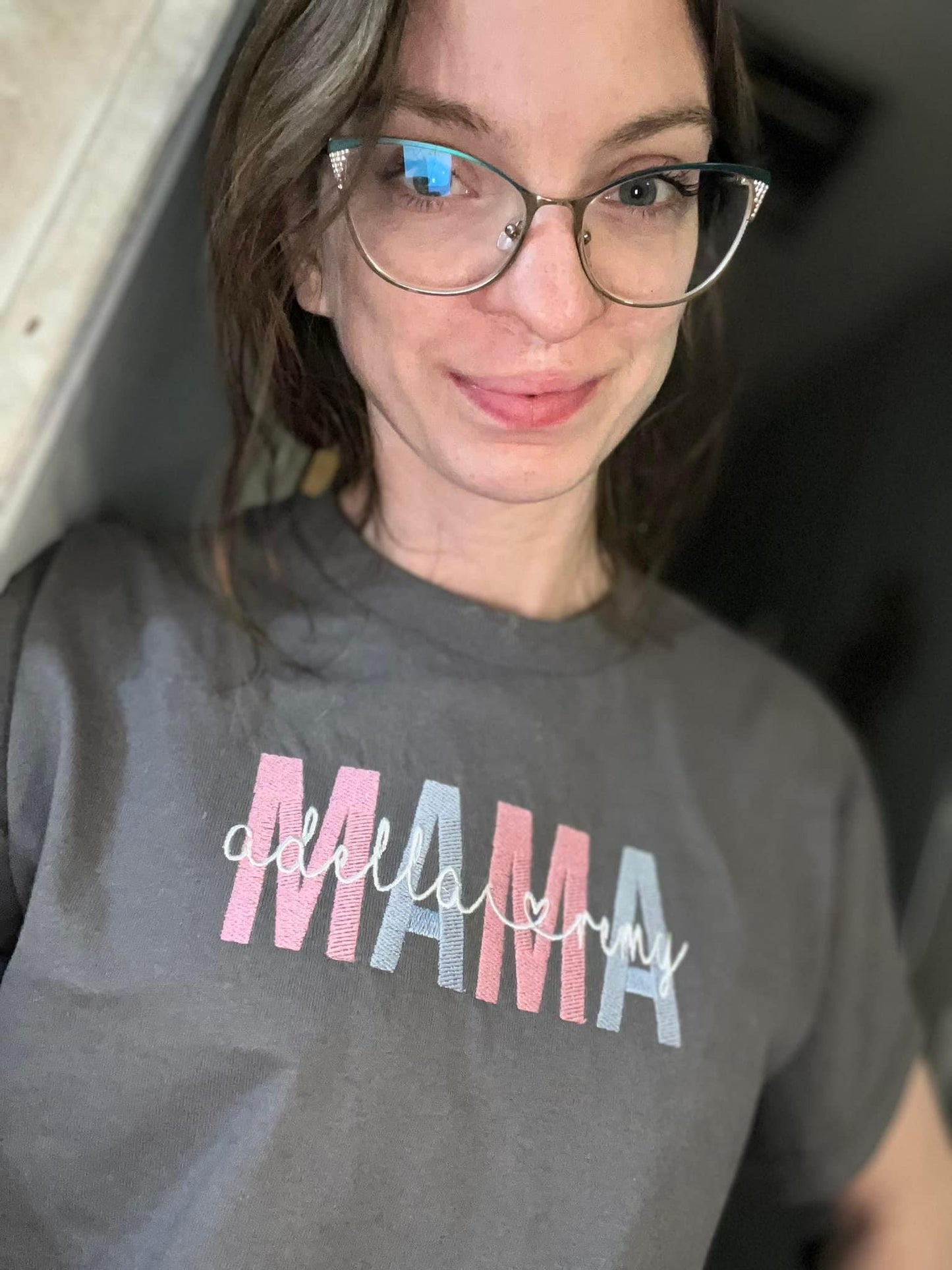 Personalized Mama with kids names Short Sleeve Tee Shirt