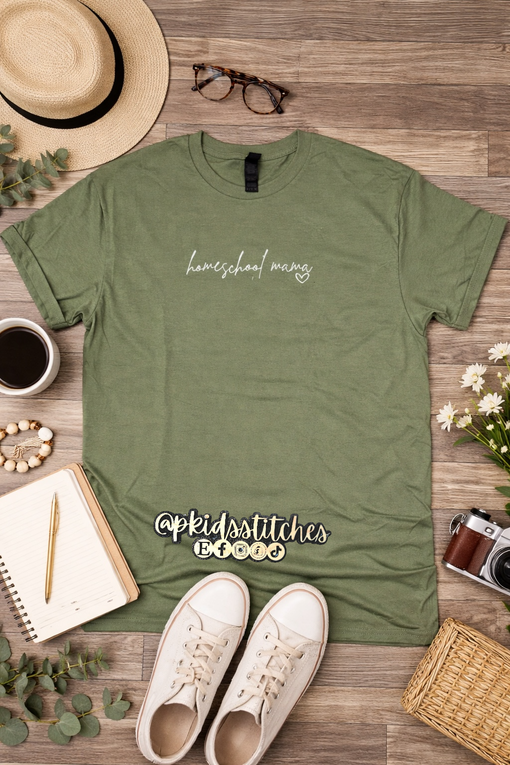 Homeschool Mama Shirt – Minimalist Script Tee for Homeschool Moms