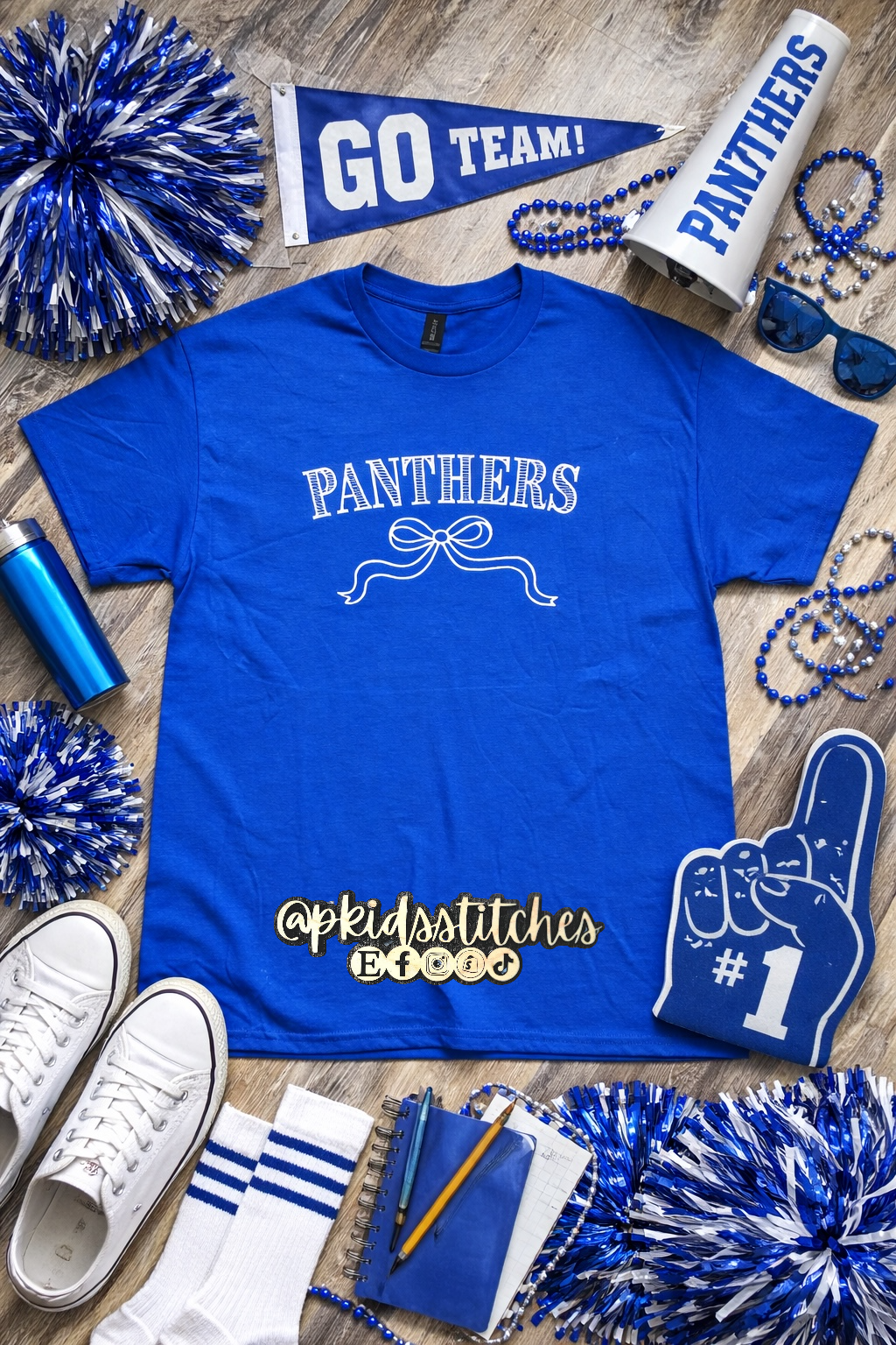 Panthers Bow Spirit Shirt | Custom Mascot Tee or Sweatshirt | Game Day Apparel