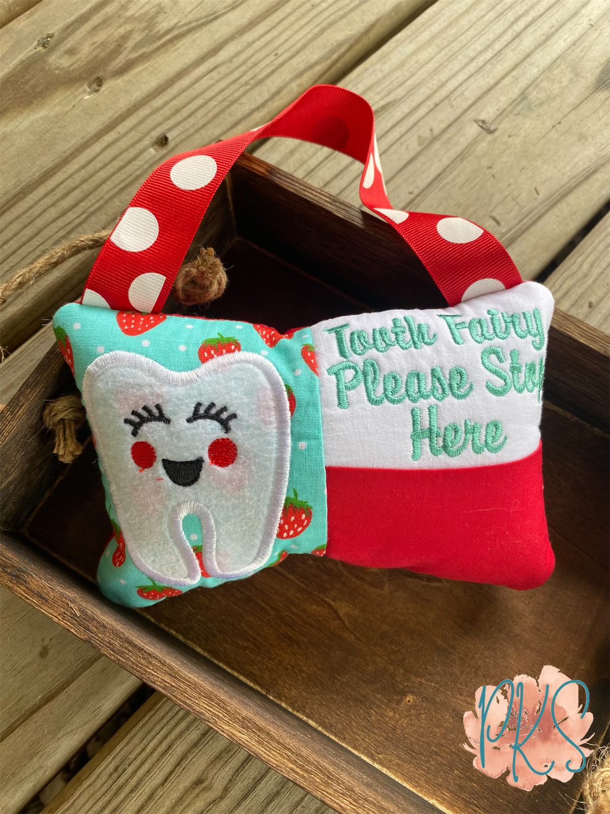 Strawberry Tooth Fairy Pillow