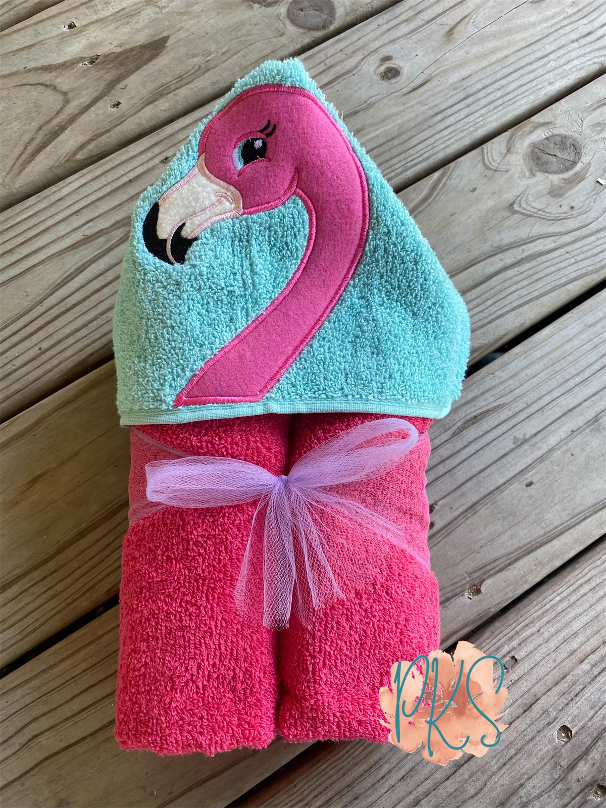 Flamingo Hooded Towel