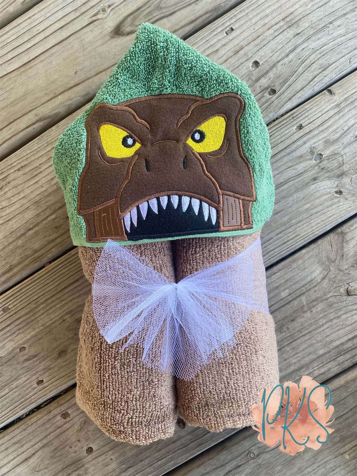 T Rex Hooded Towel