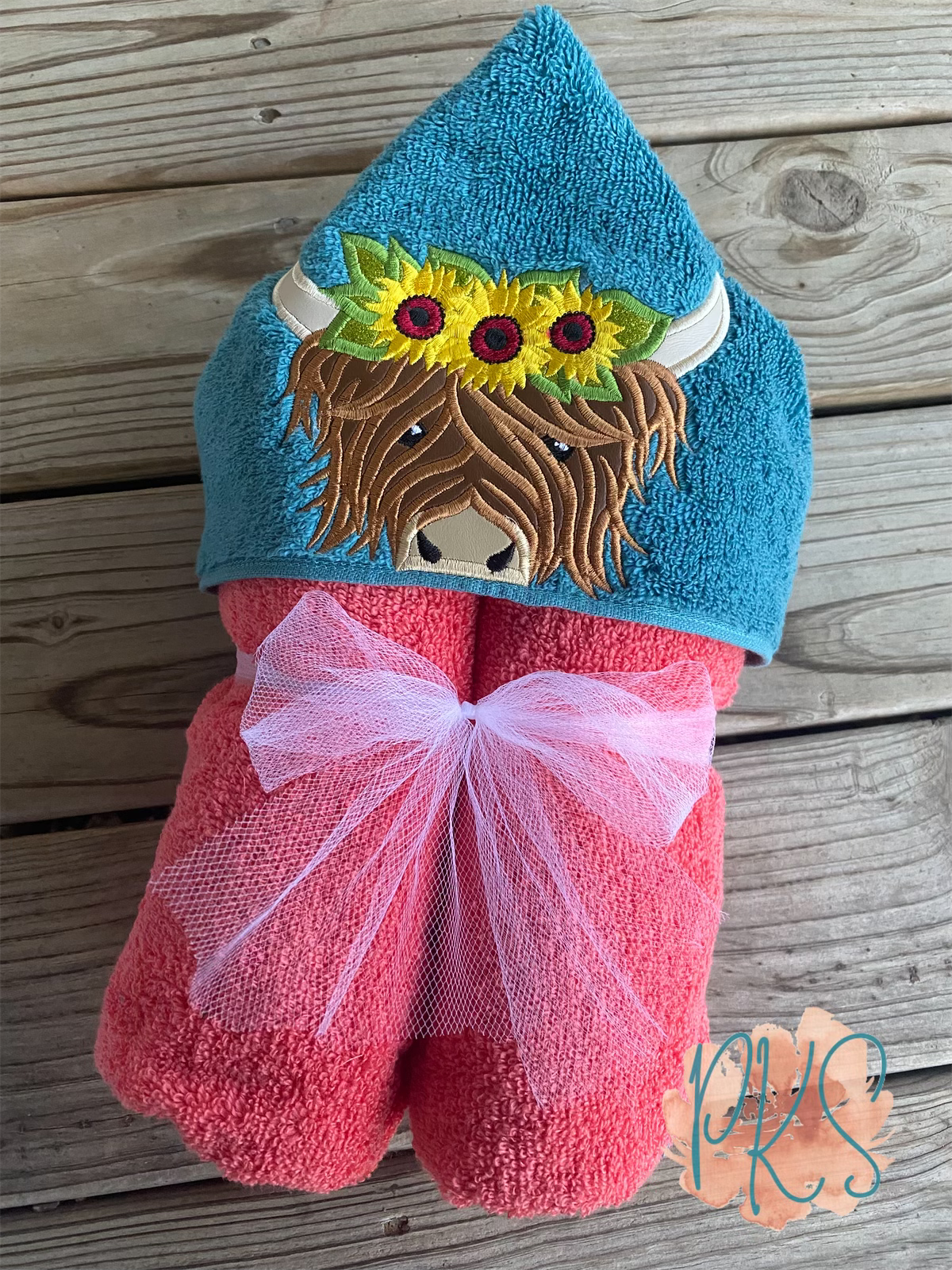 Highland Cow Hooded Towel