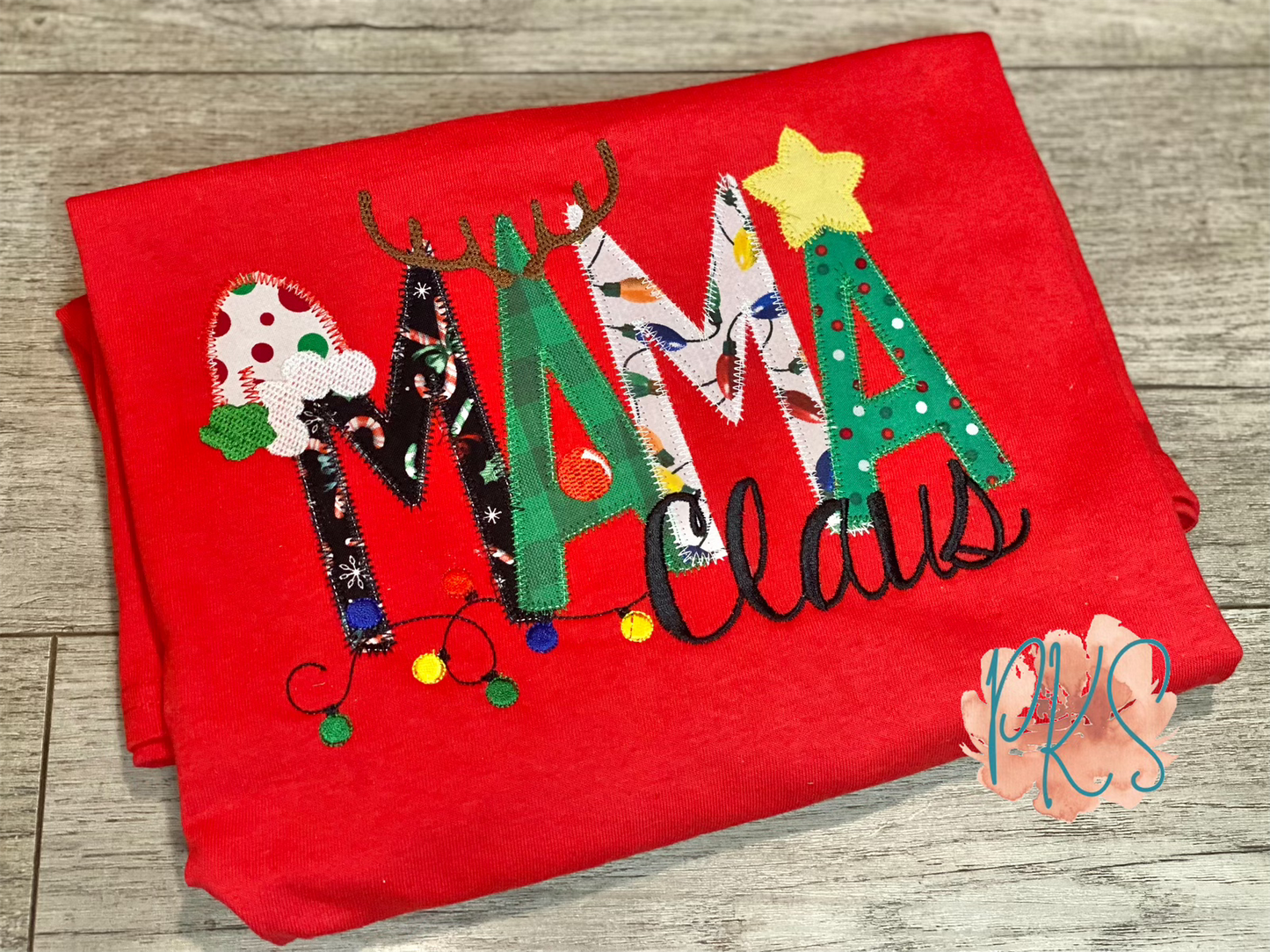 Mama Claus Embroidered Shirt or Sweatshirt
