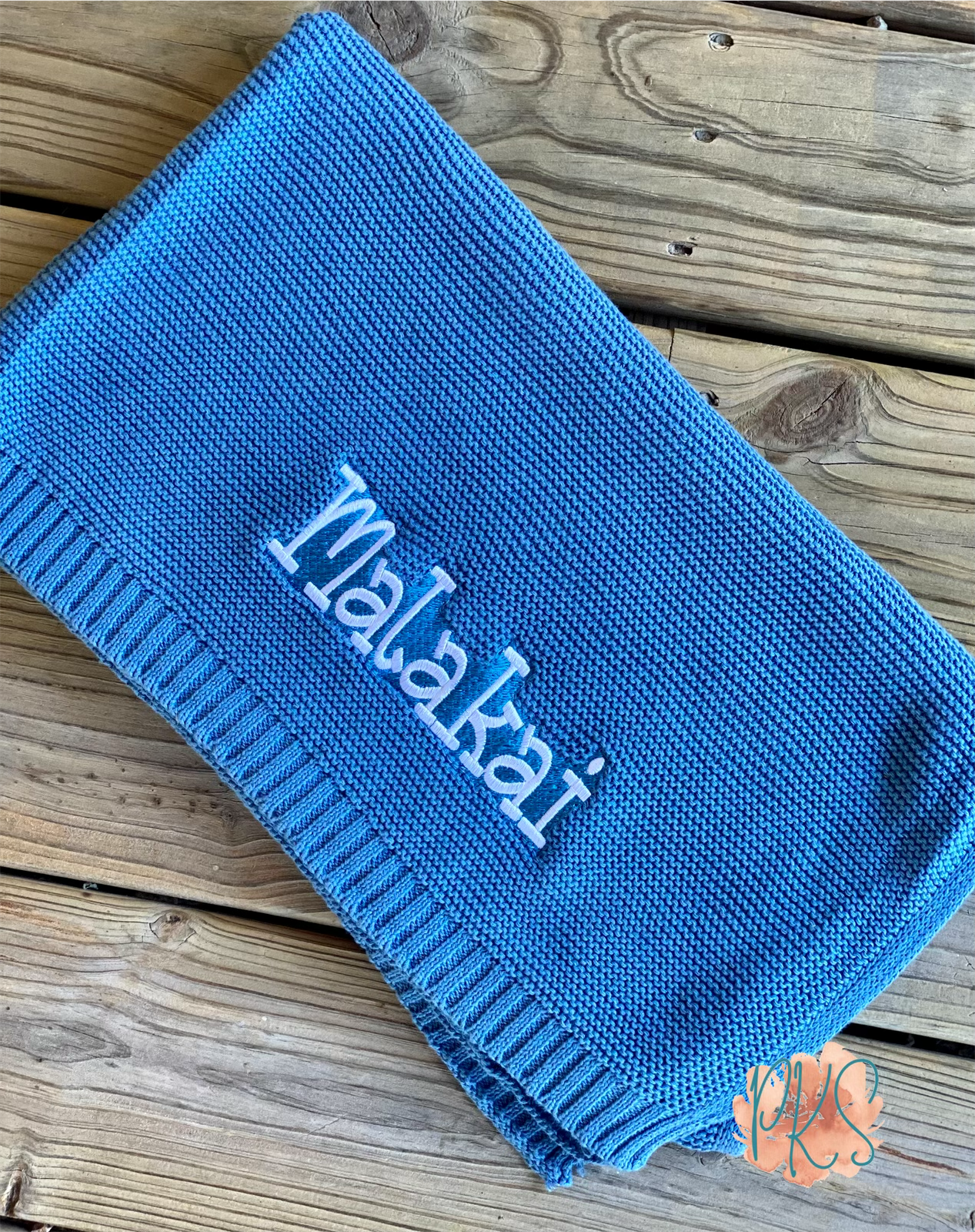 Personalized Cotton Knit Baby Blanket