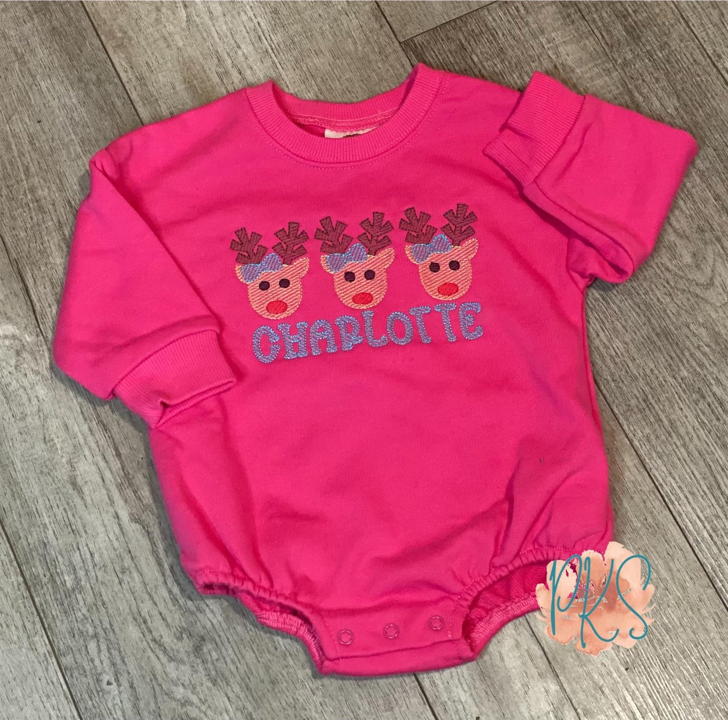 Reindeer Trio Sweatshirt Romper