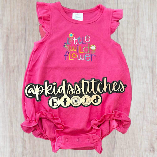 “Little Wild Flower” Flutter Sleeve Romper