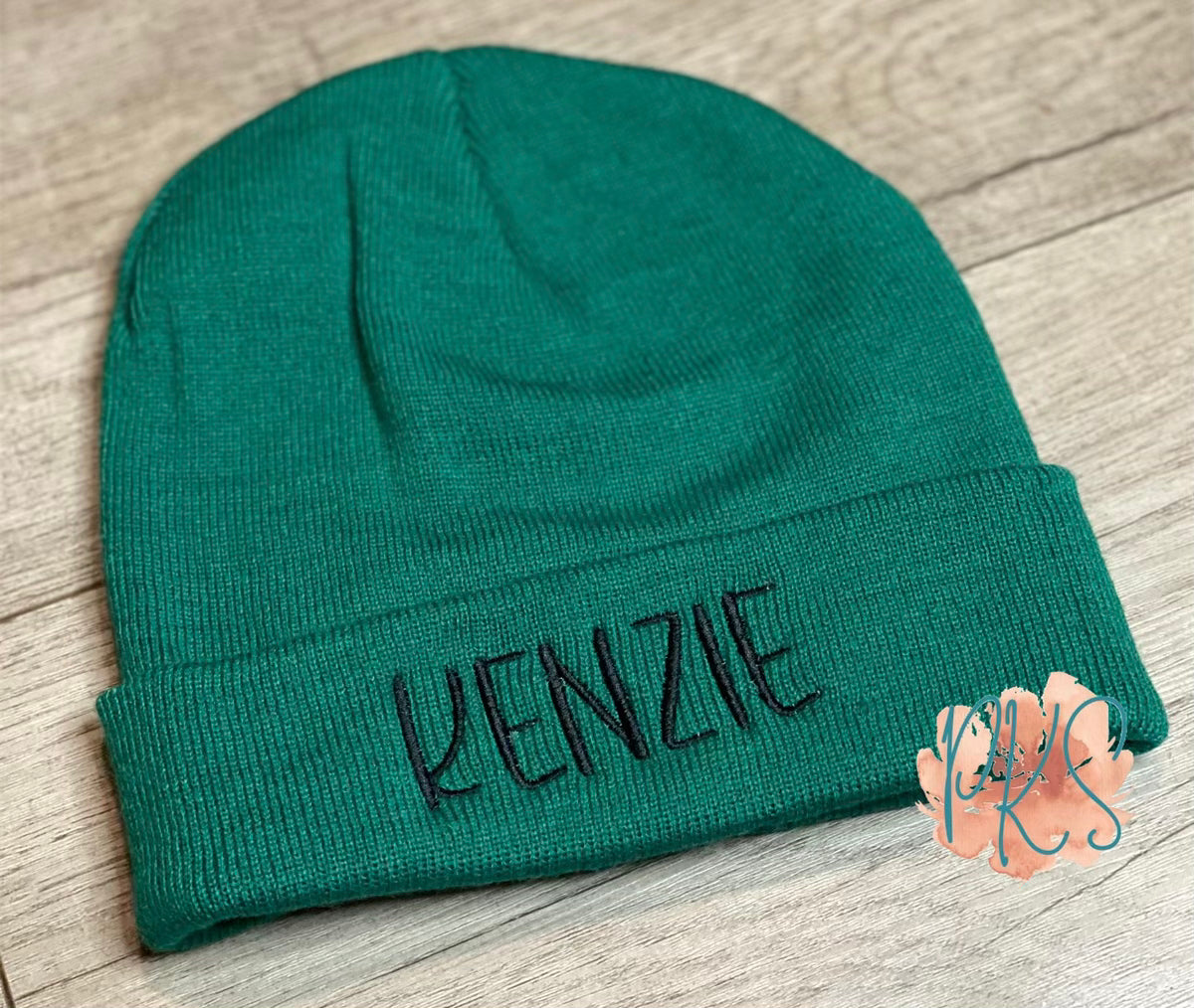 Embroidered Knit Beanie - Adults