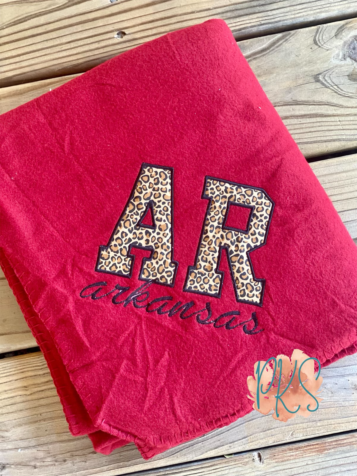 Arkansas Embroidered Throw
