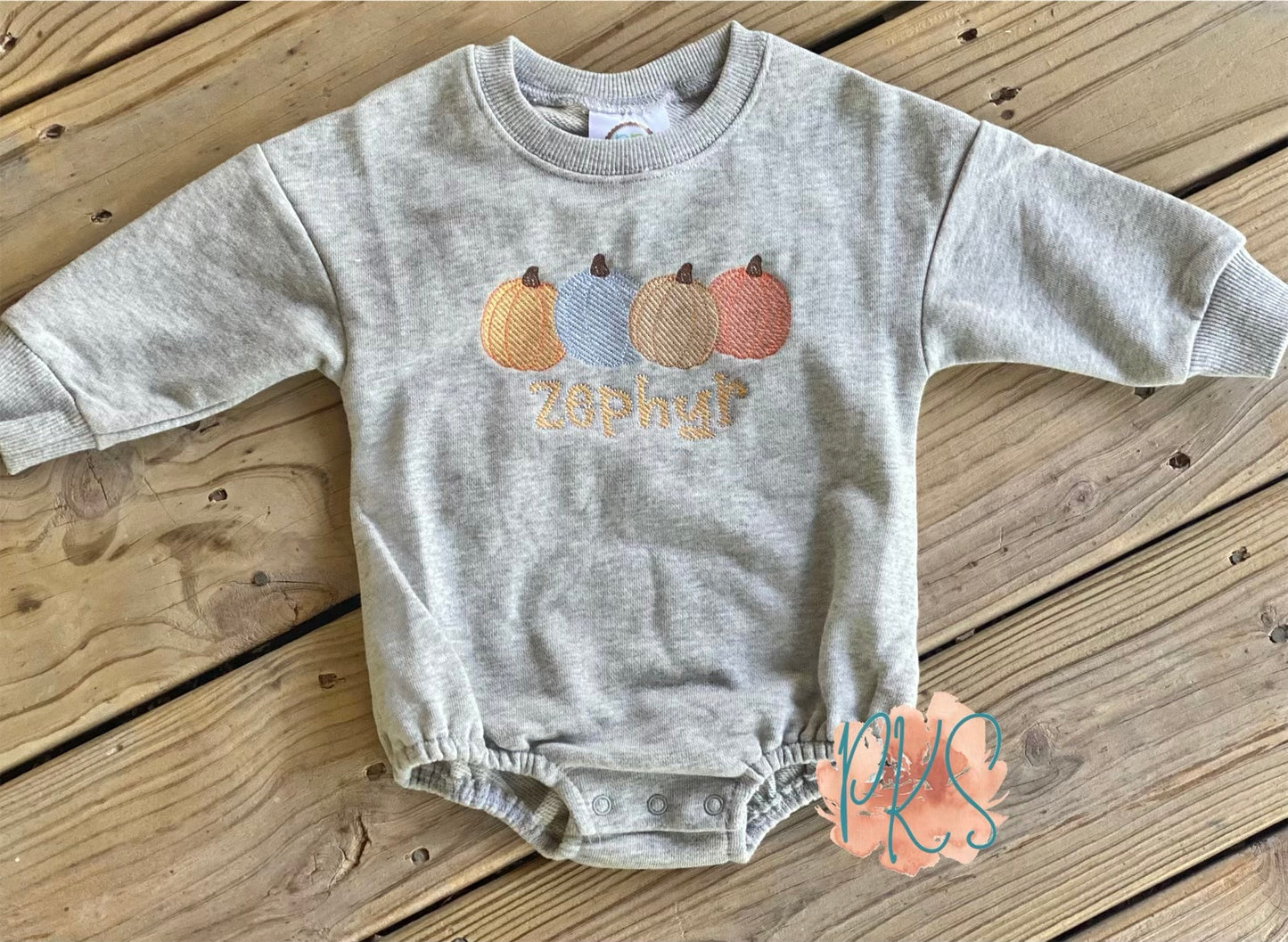 Pumpkin Patch Sweatshirt Bubble Romper - 0-3 months - 3T