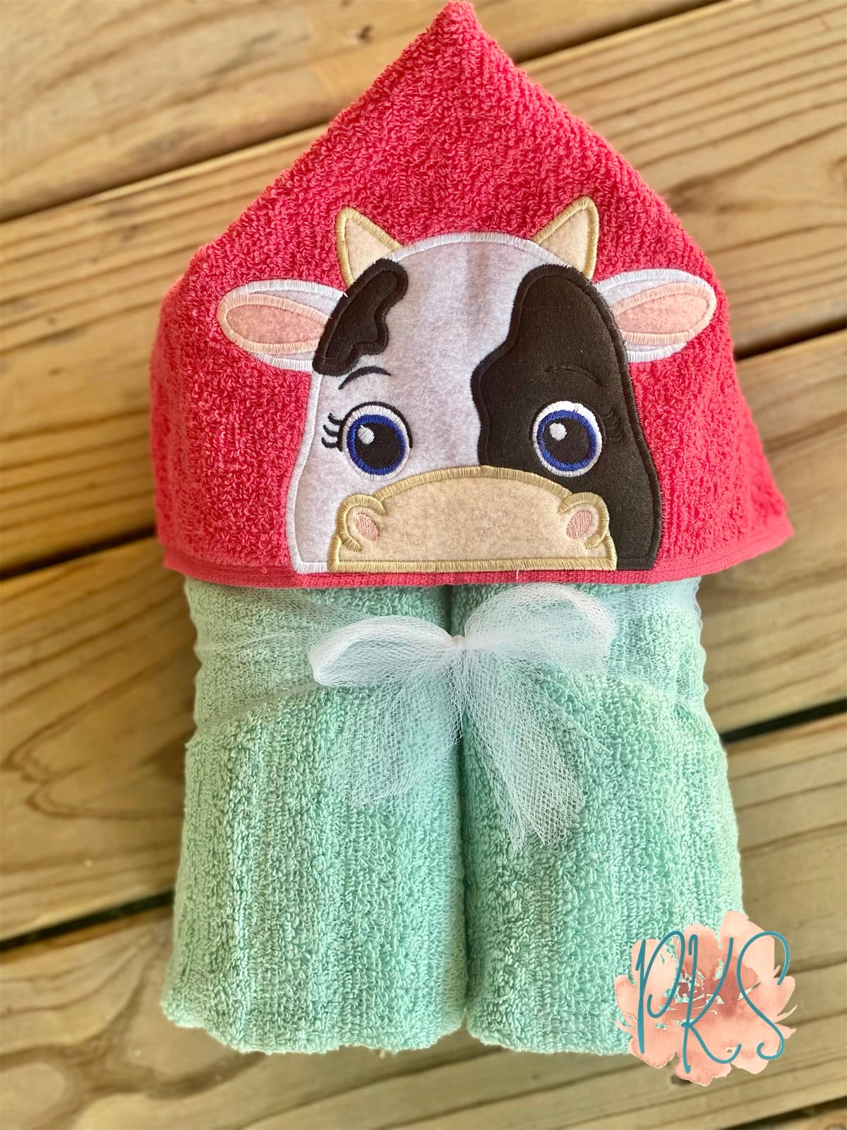 Girl Cow Hooded Towel