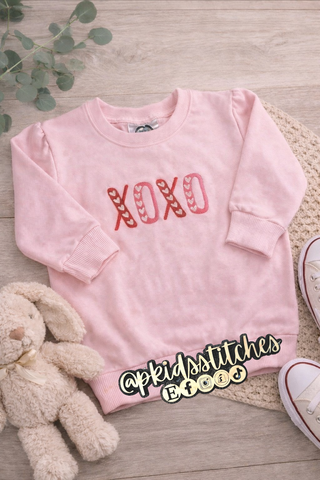 XOXO Girls Puff Sleeve Sweatshirt