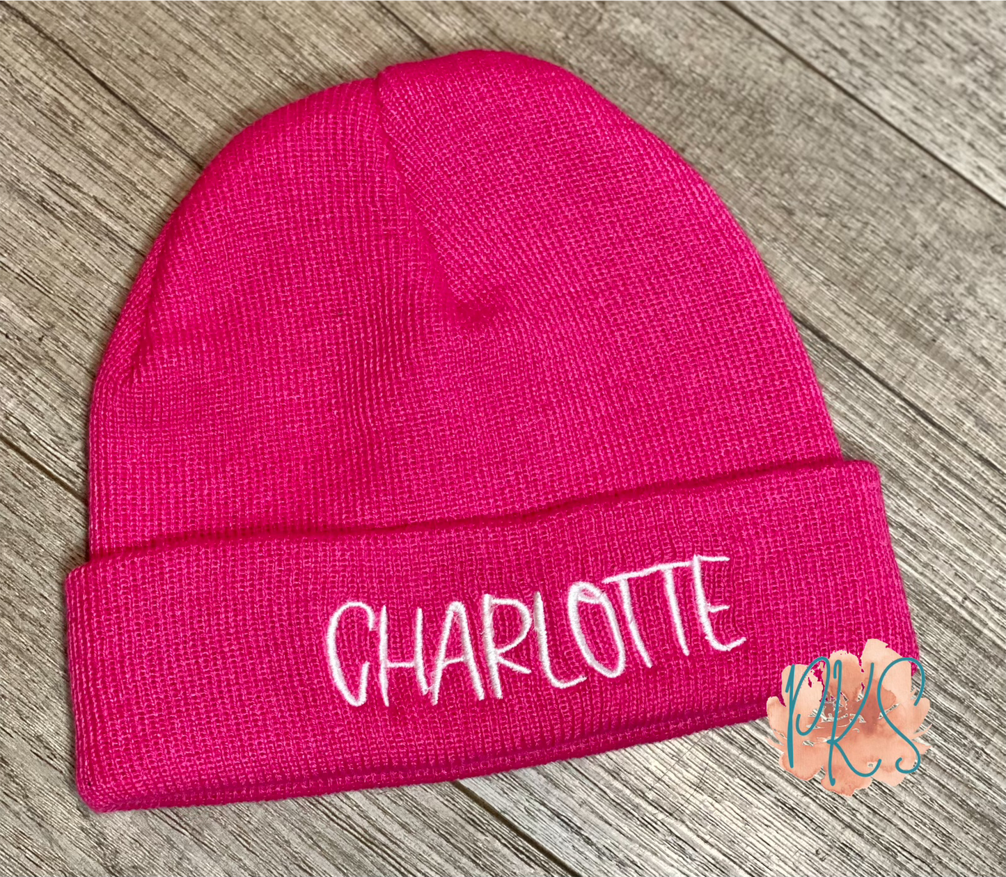 Embroidered Knit Beanie
