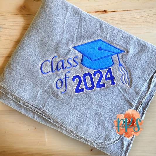 Class of 2024 Embroidered Throw