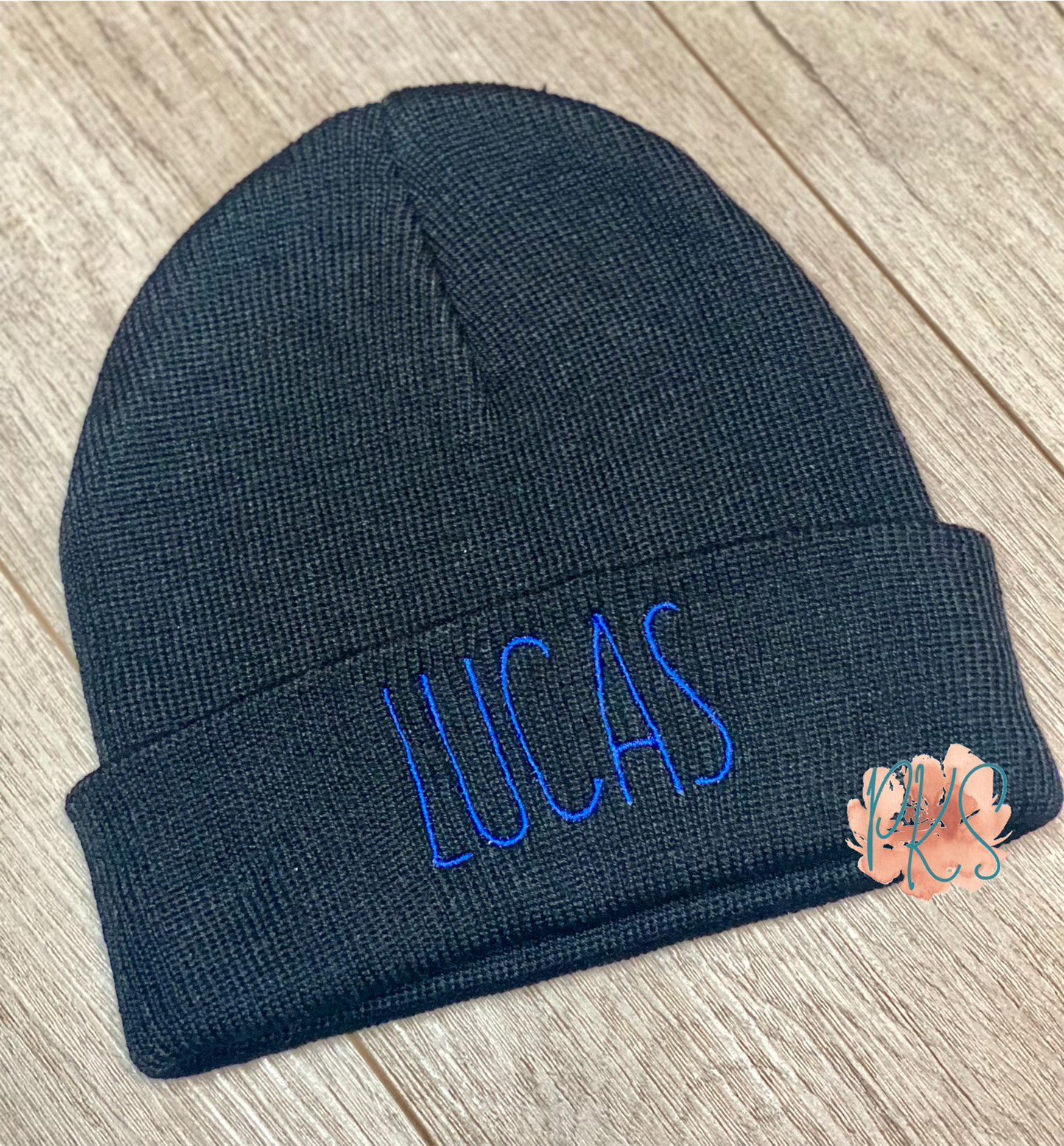 Embroidered Knit Beanie