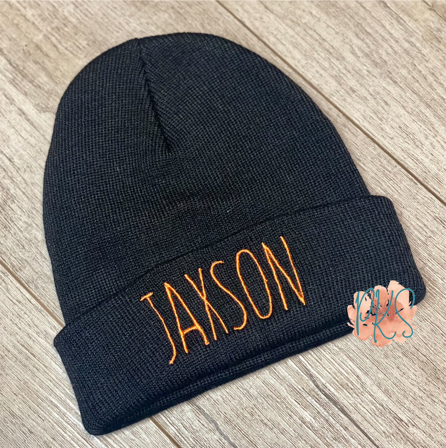 Embroidered Knit Beanie