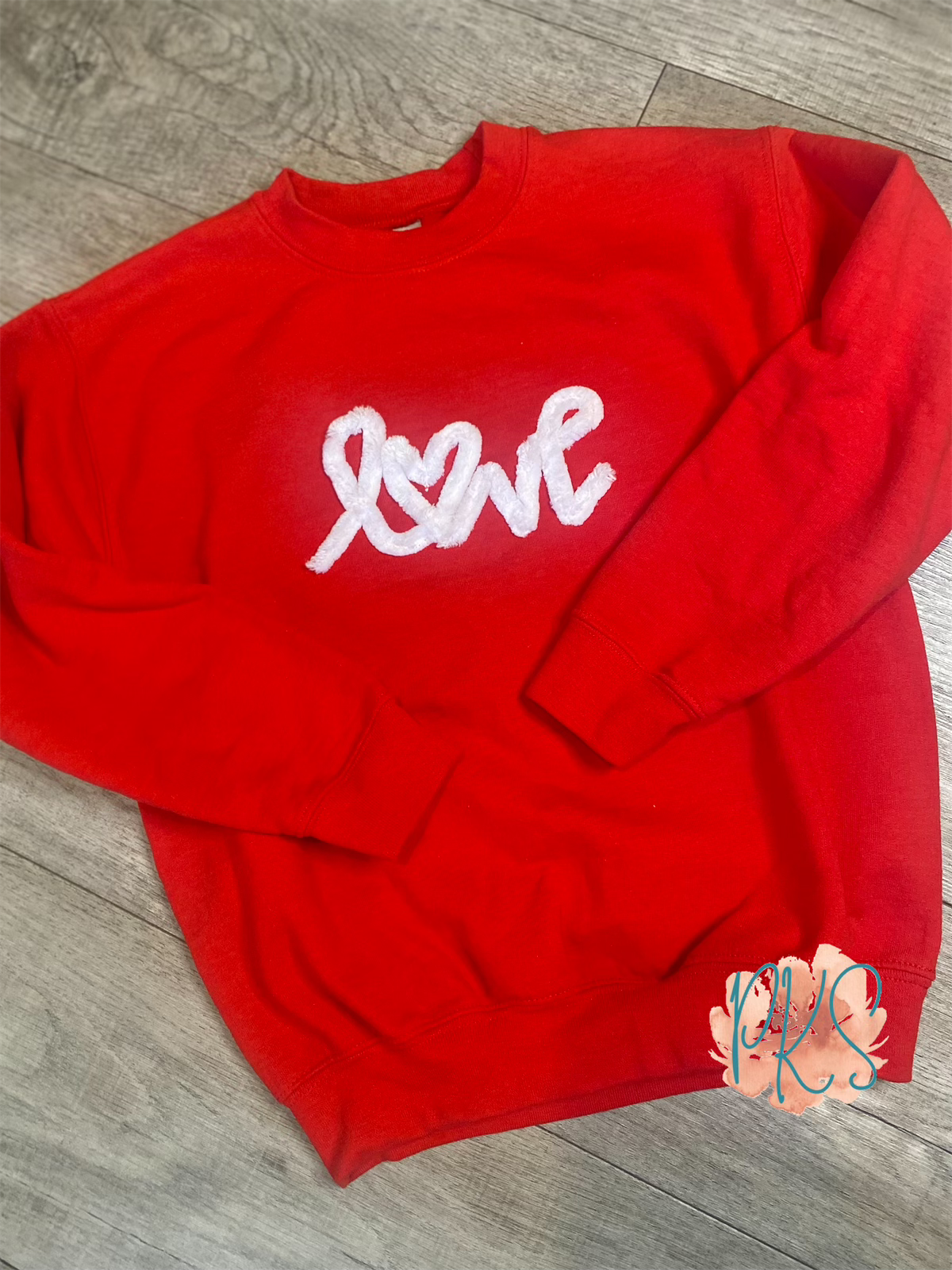 LOVE Chenille Yarn Youth Sweatshirt