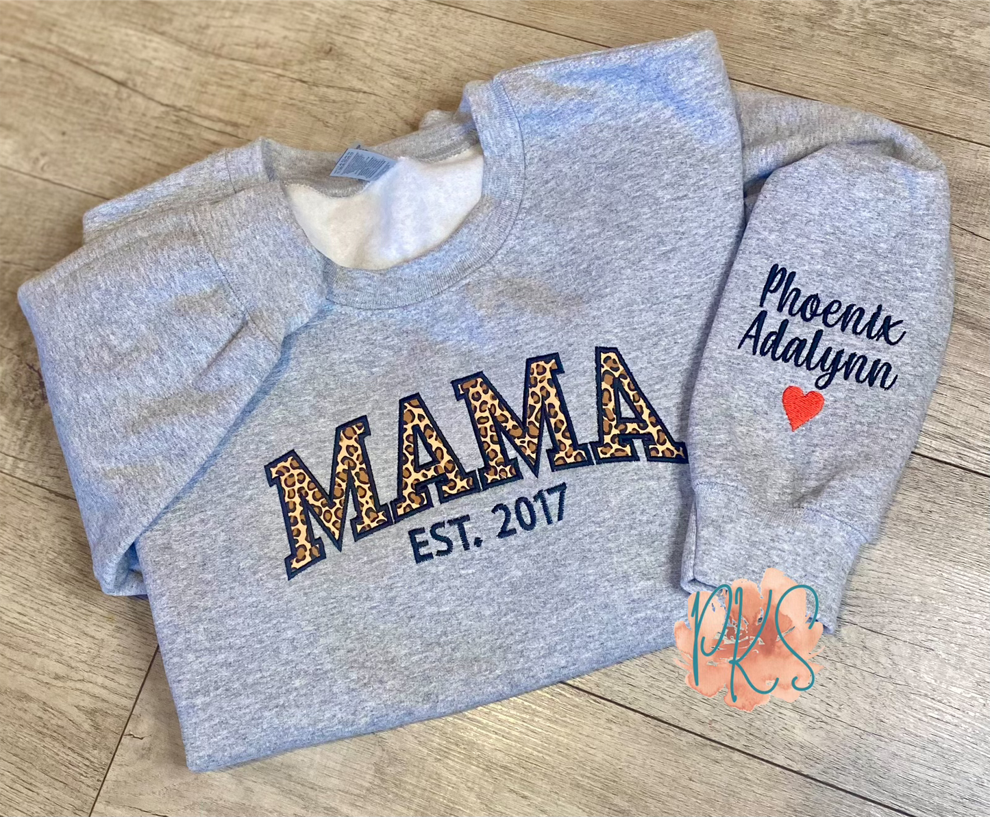 Mama Sweatshirt with Sleeve Personalization.