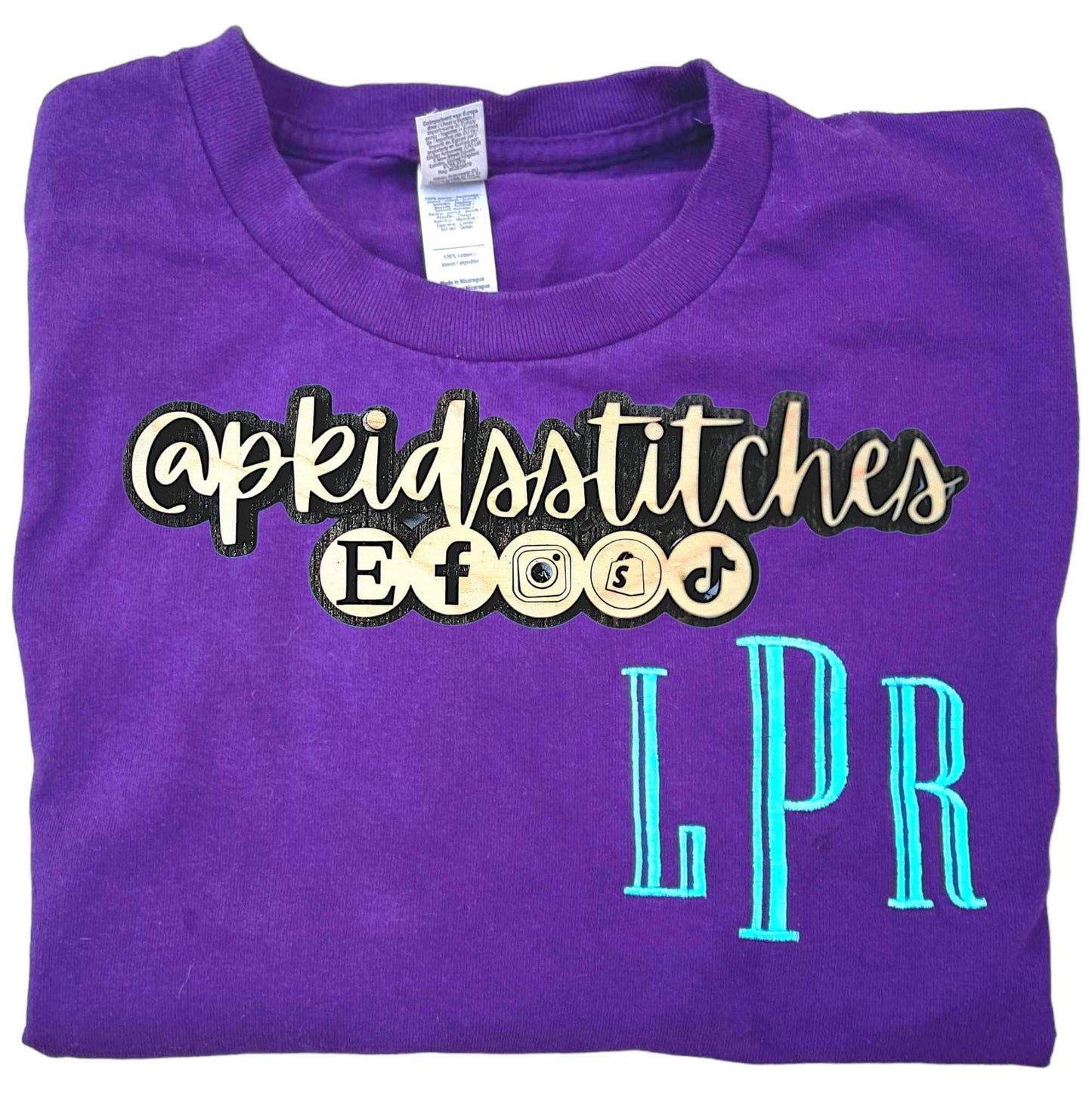 Engraved Monogram Embroidered Tee