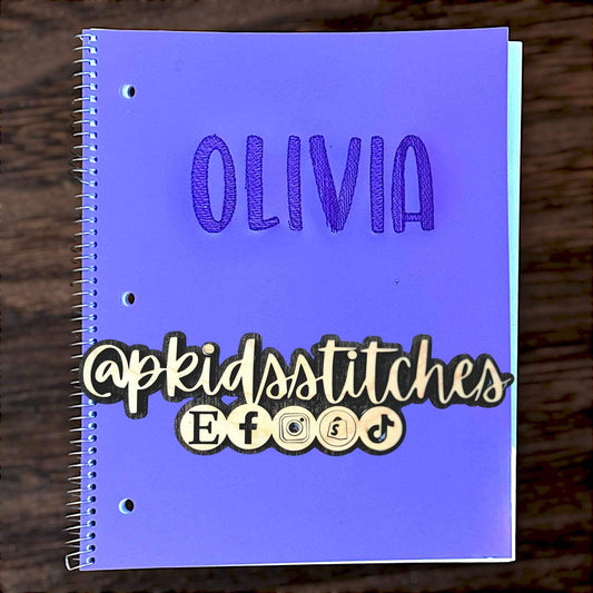 Embroidered Poly Spiral Notebook