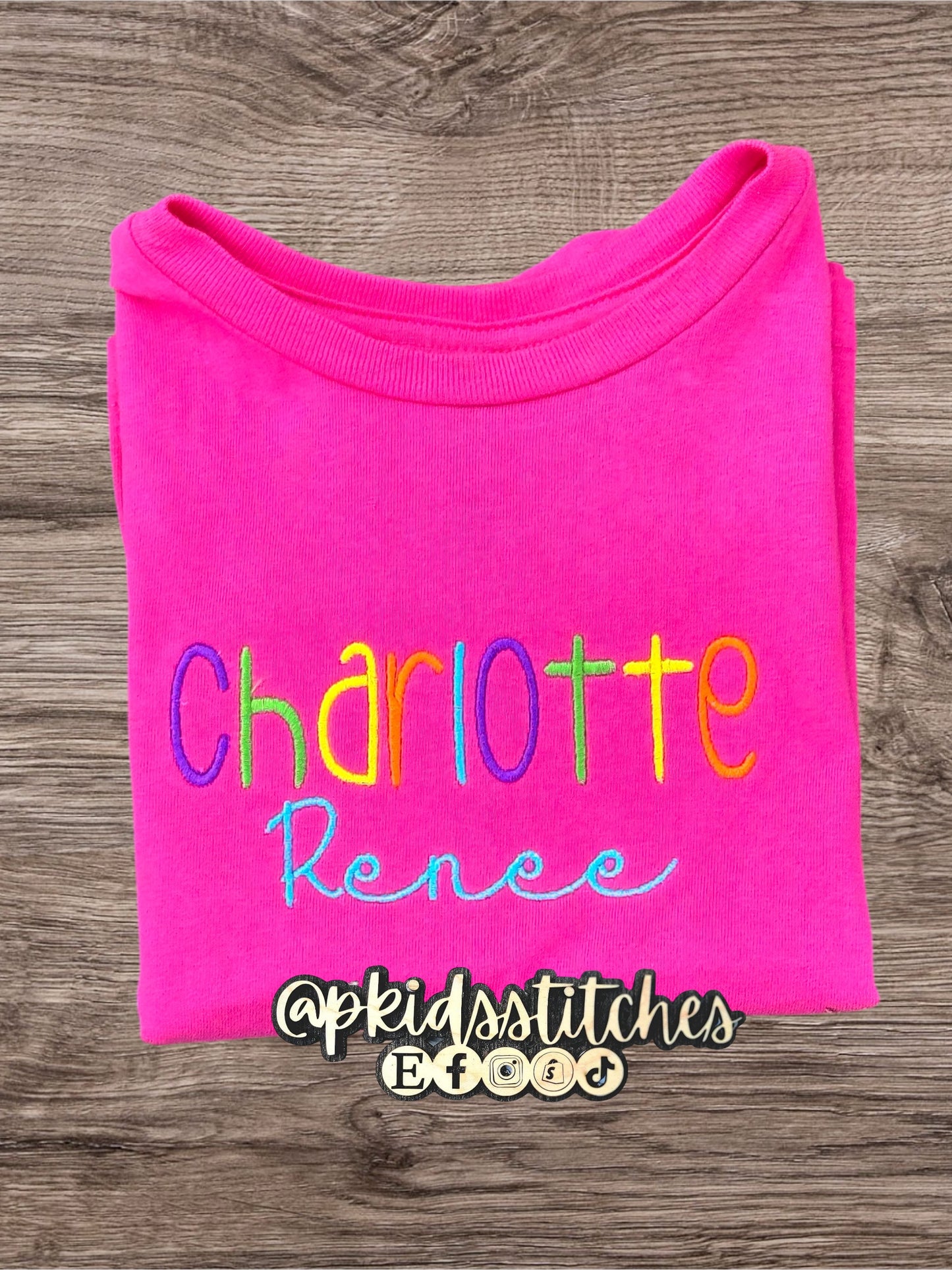 Girls Personalized Name T-Shirt