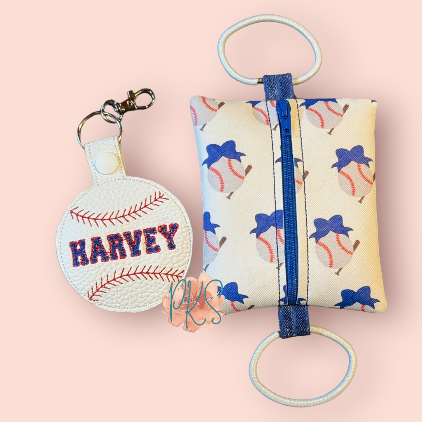 Baseball Keychain, Zipper Pull, Bag Tag