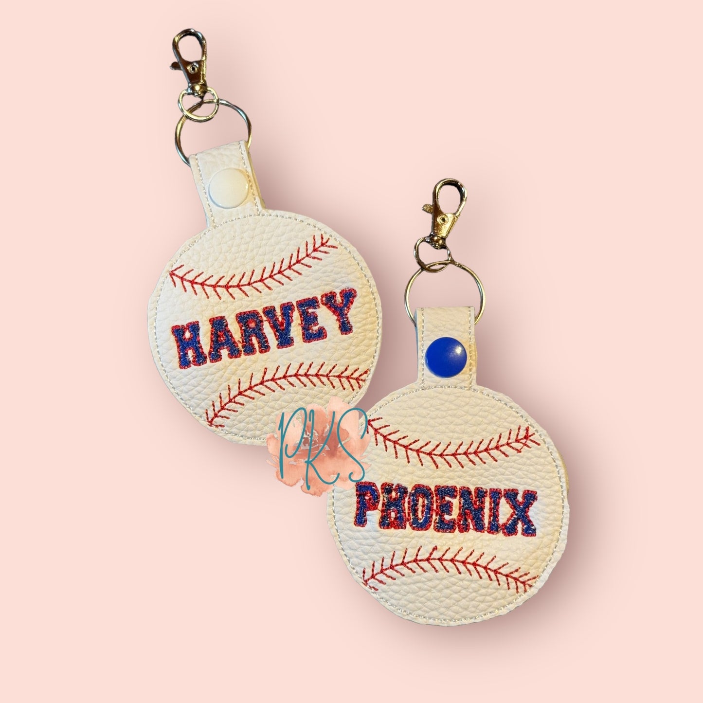 Baseball Keychain, Zipper Pull, Bag Tag