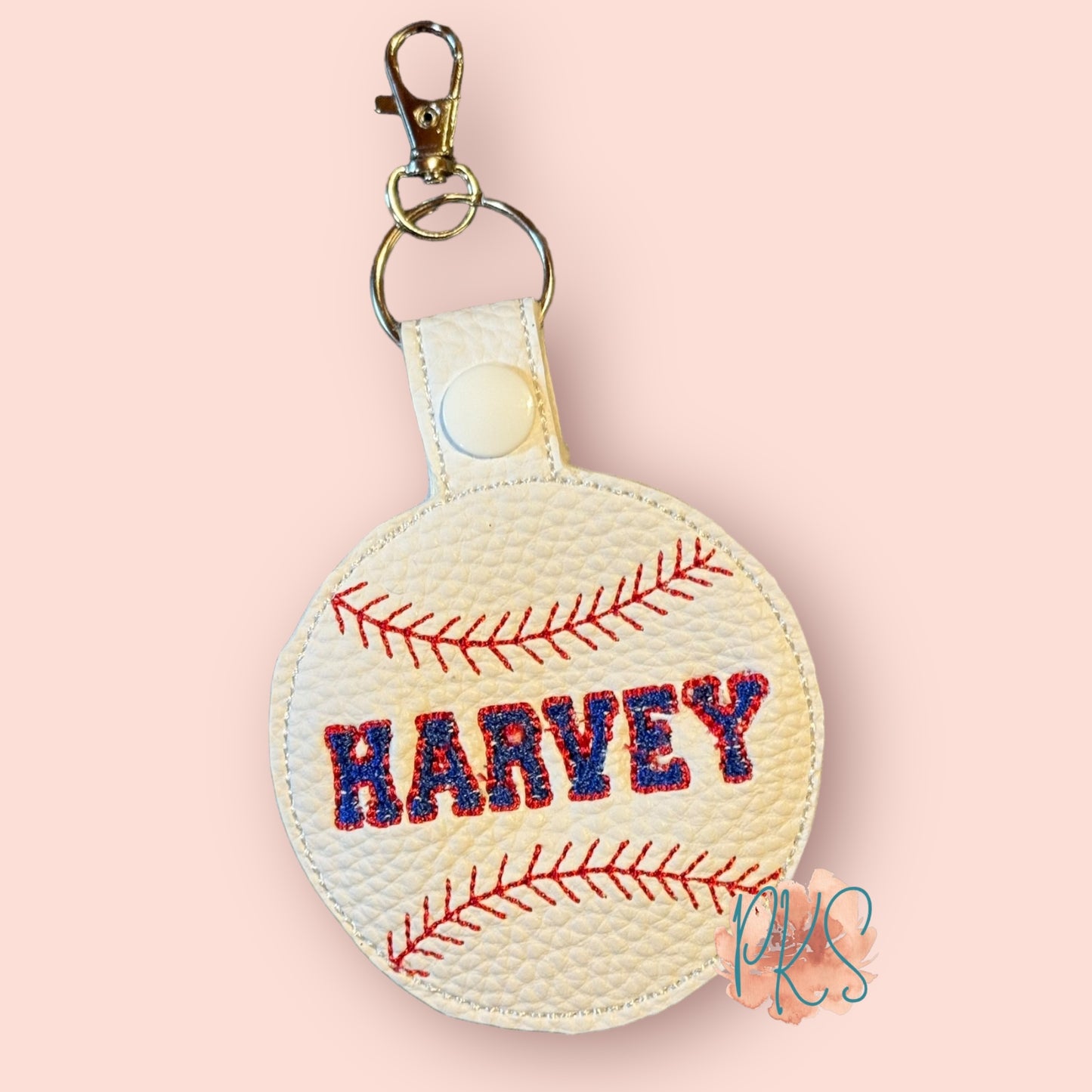Baseball Keychain, Zipper Pull, Bag Tag