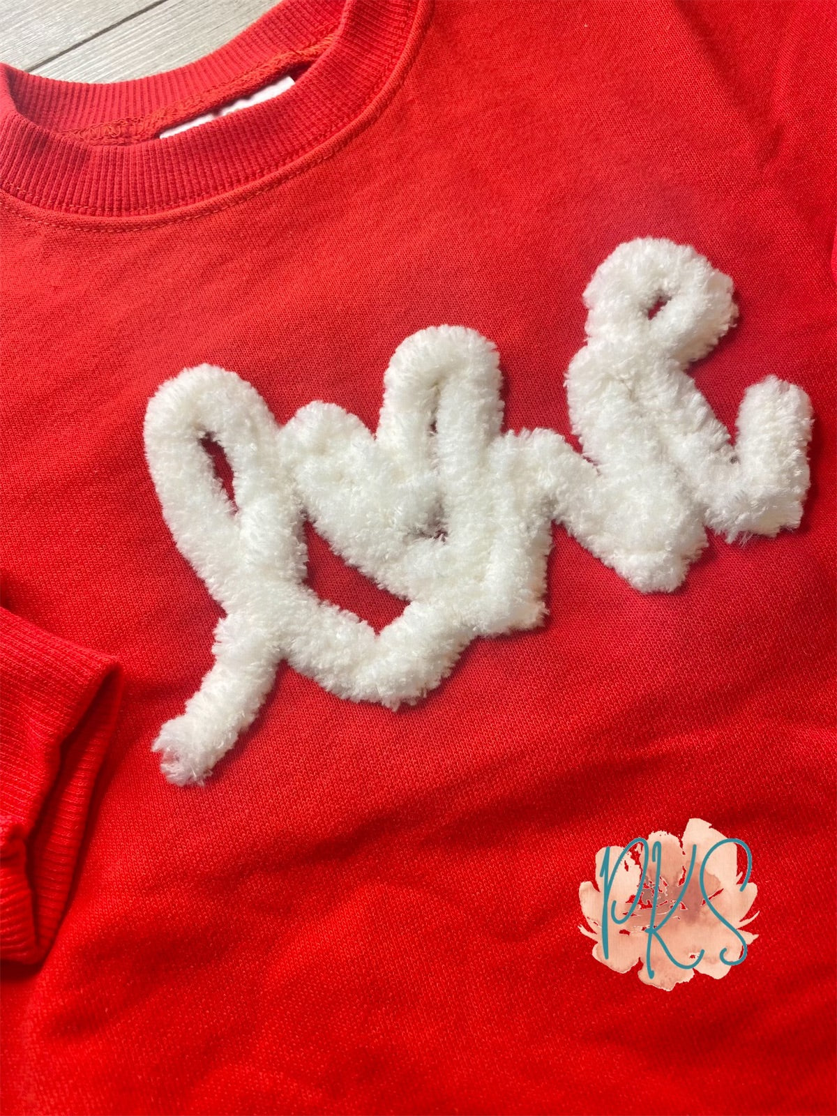 LOVE Chenille Yarn Sweatshirt Romper