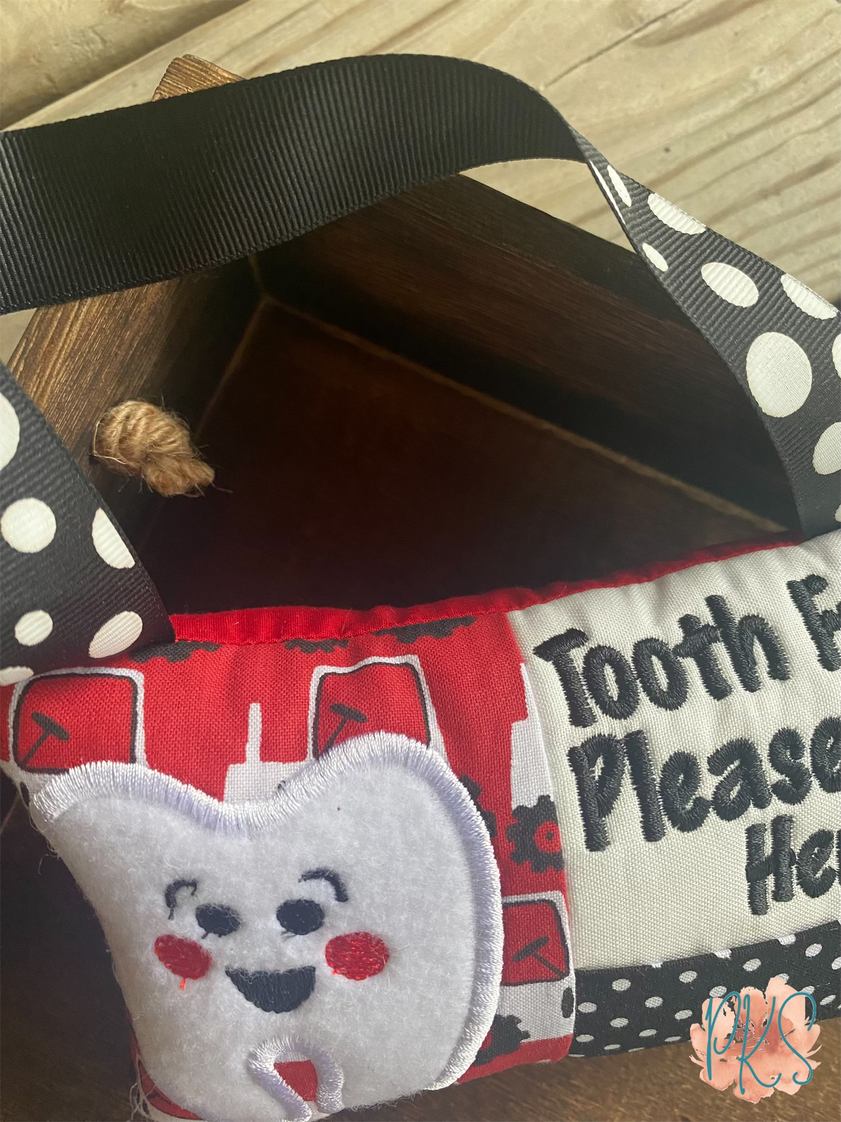 Red Tractor Tooth Fairy Pillow