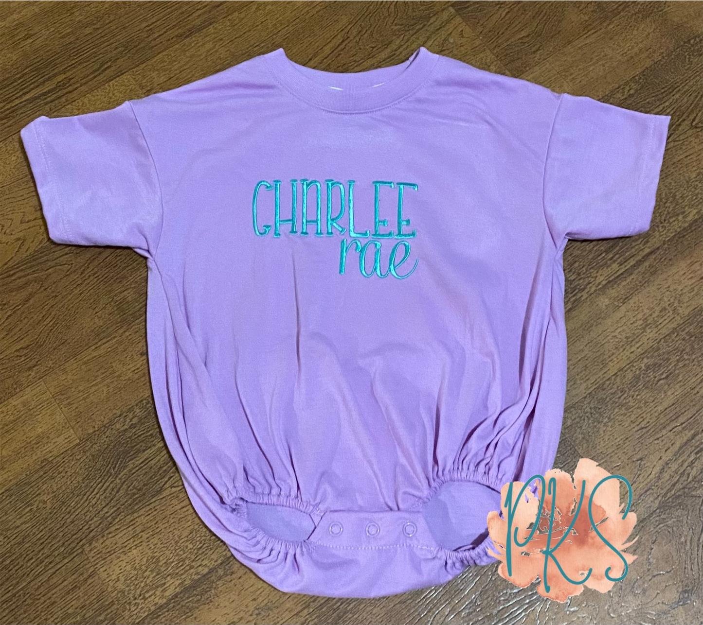 Embroidered Baggy Infant Romper - Personalized Romper - T-Shirt Romper - Oversized Infant Romper