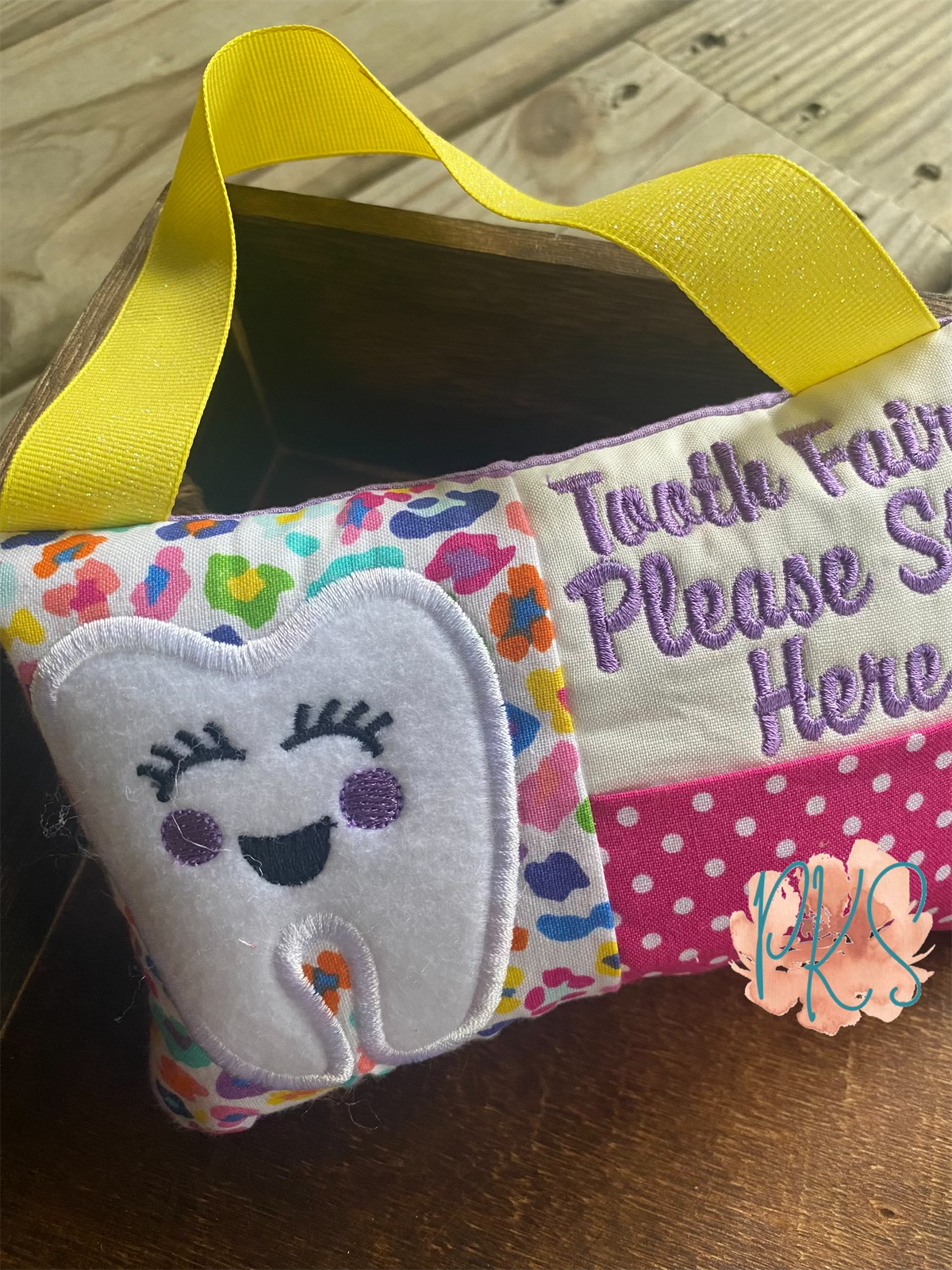 Colorful Cheetah Tooth Fairy Pillow