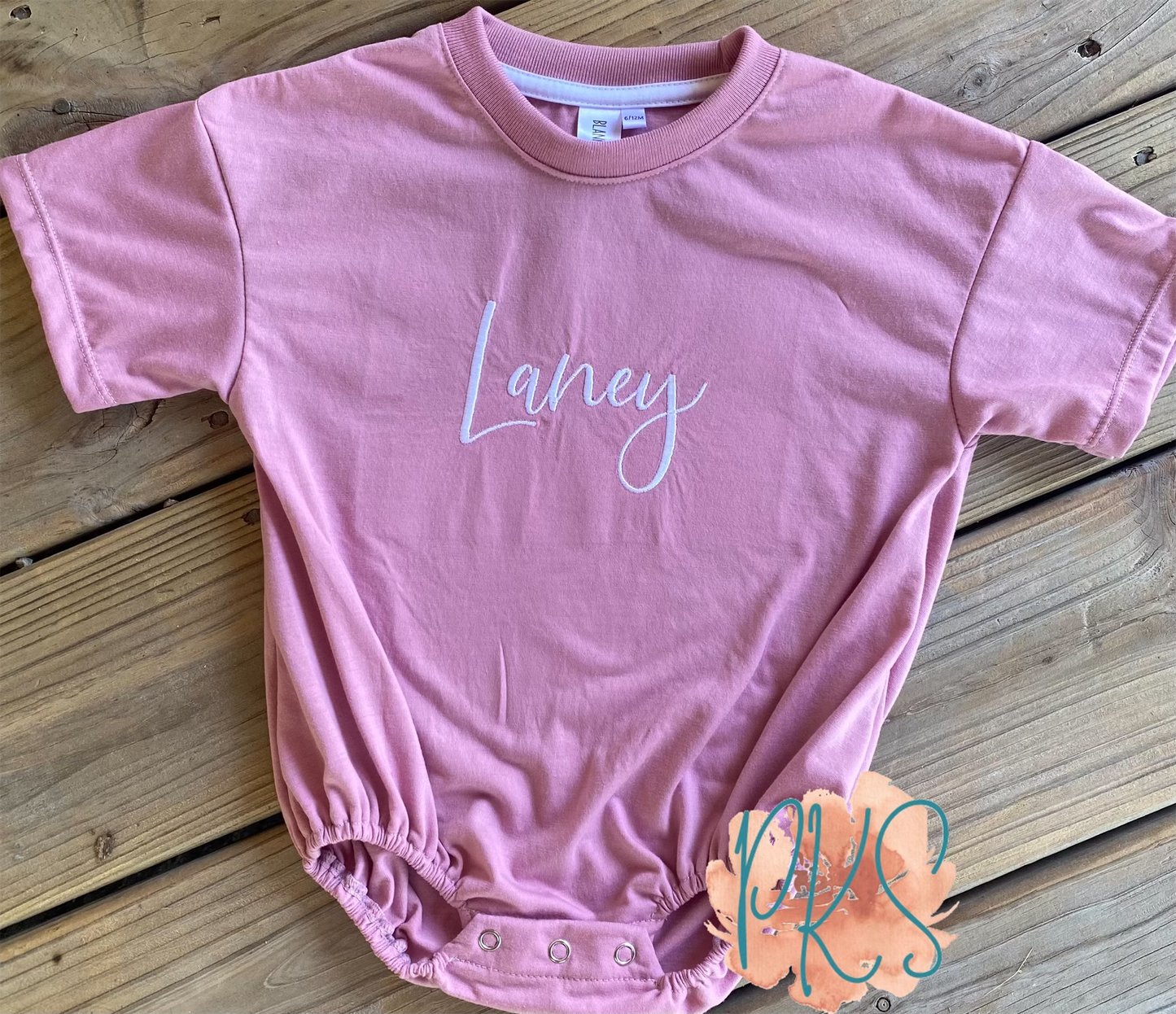 Embroidered Baggy Infant Romper - Personalized Romper - T-Shirt Romper - Oversized Infant Romper