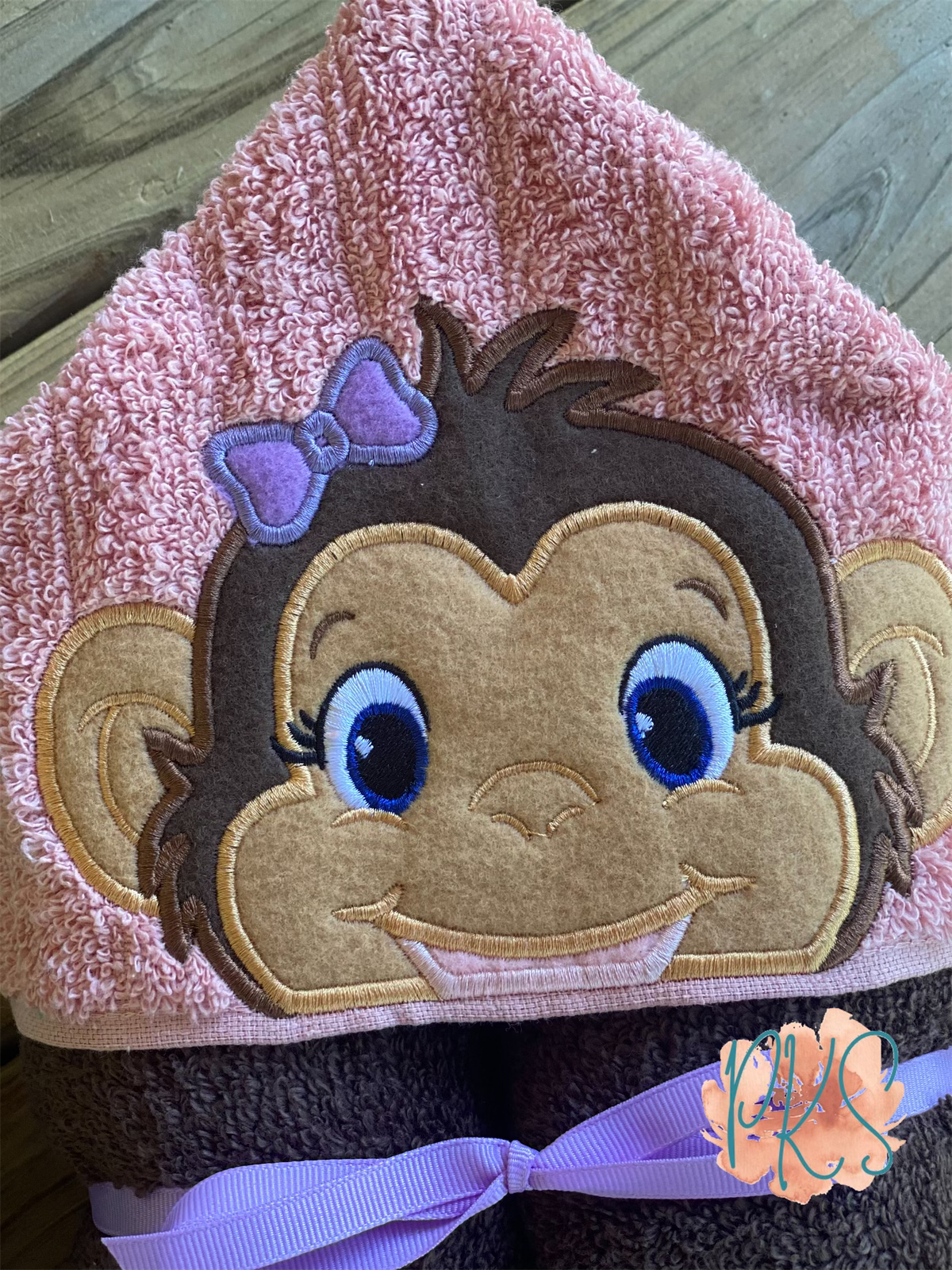 Monkey Girl Hooded Towel