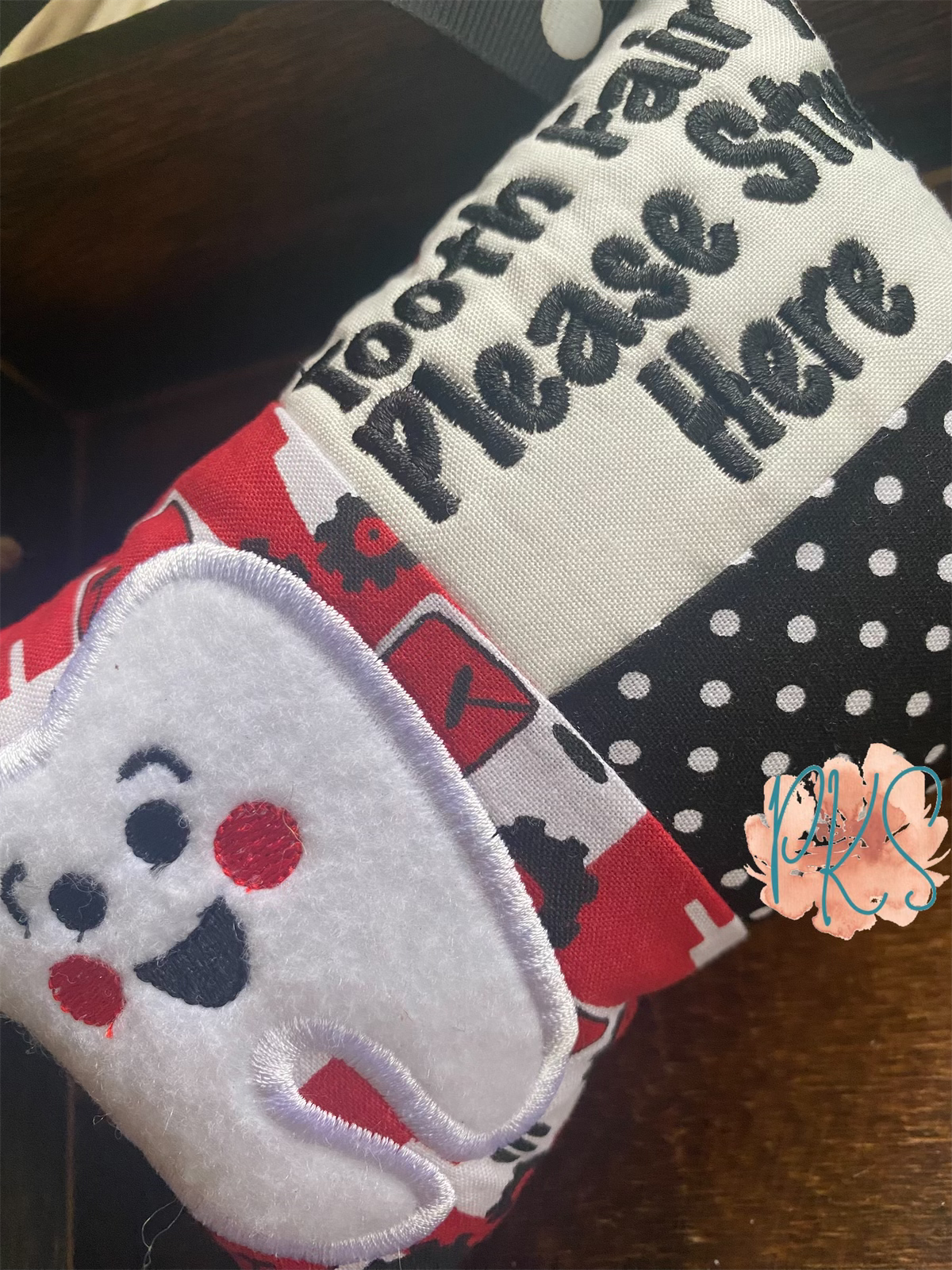 Red Tractor Tooth Fairy Pillow