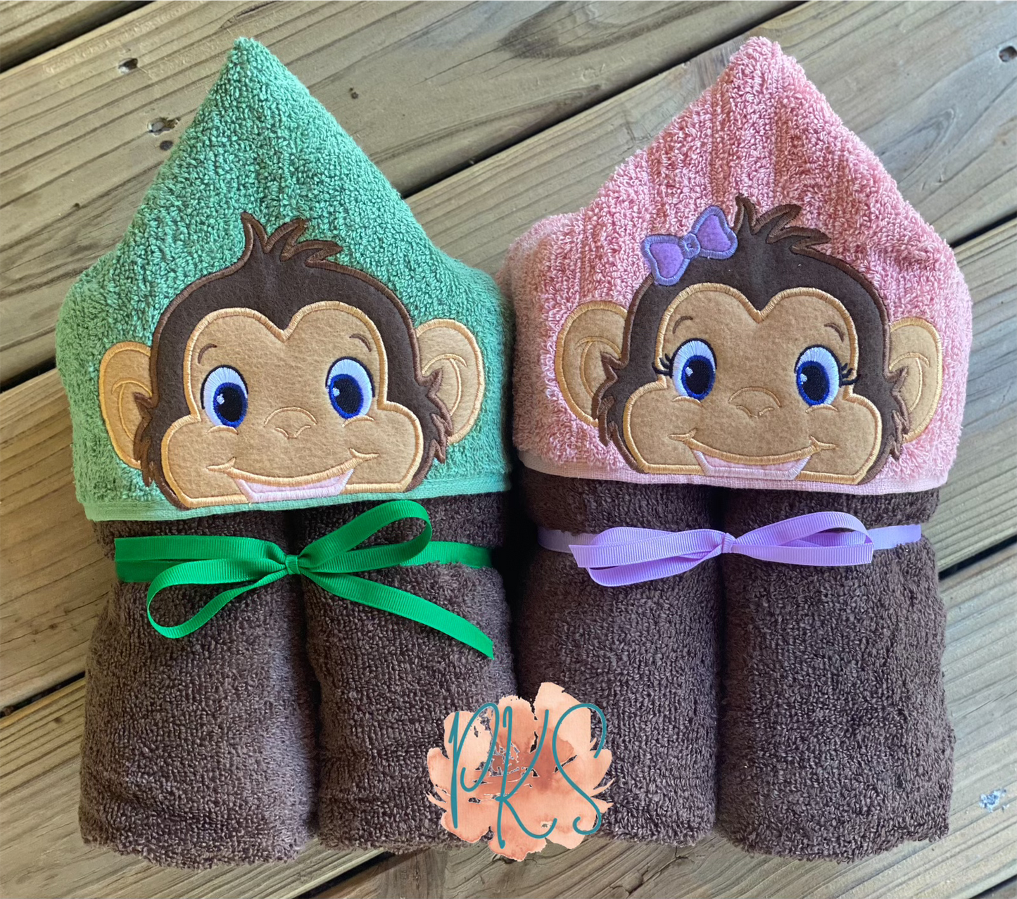 Monkey Girl Hooded Towel