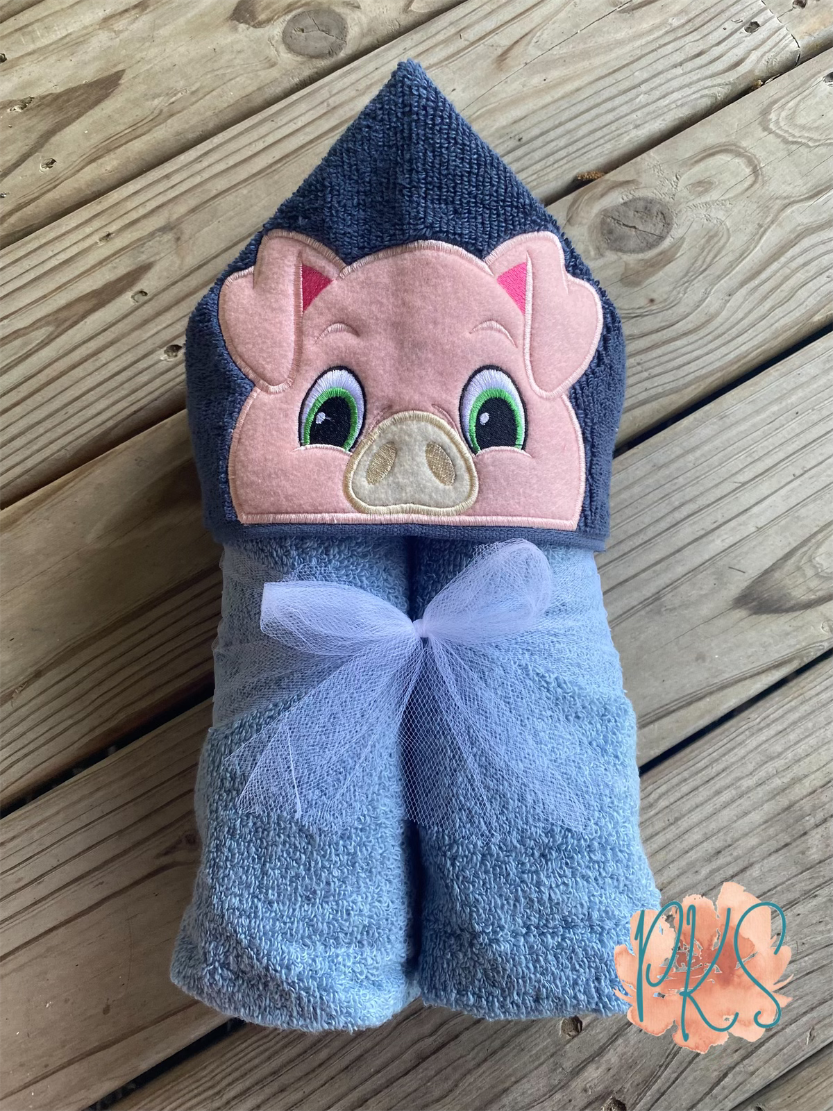 Boy Pig Hooded Towel