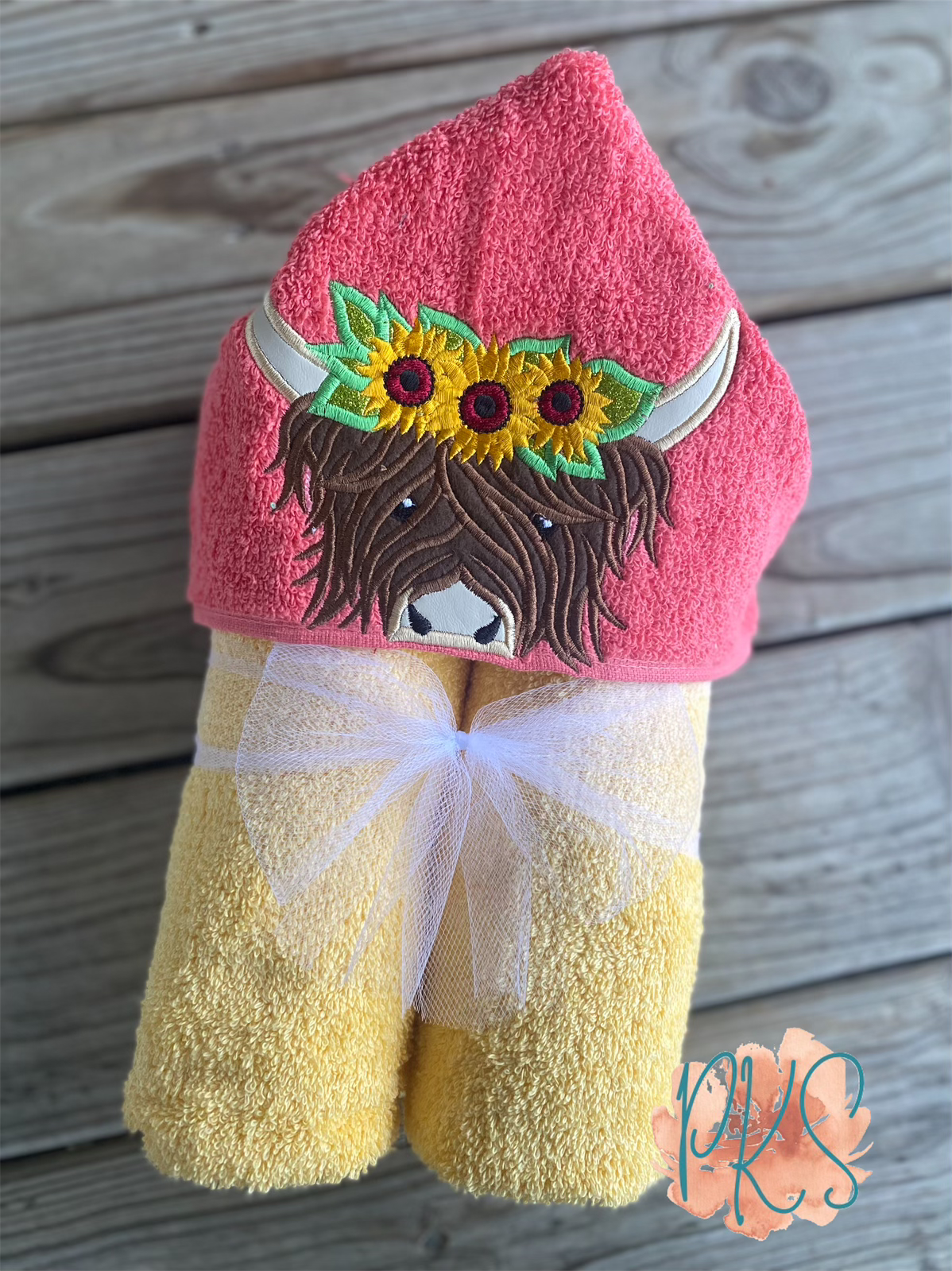Highland Cow Hooded Towel